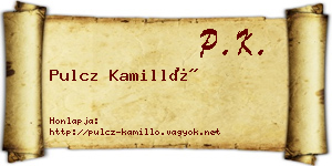 Pulcz Kamilló névjegykártya